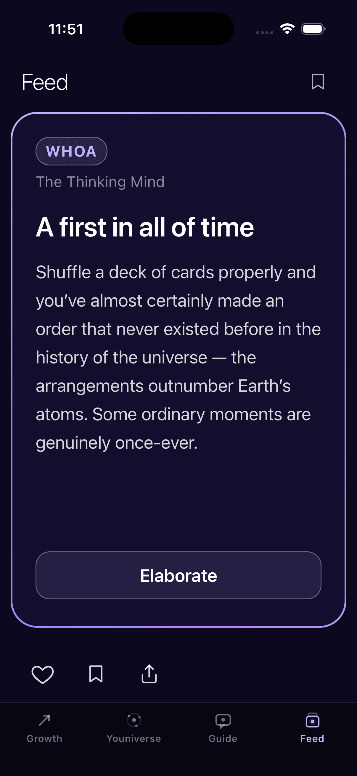An Emerge Feed card