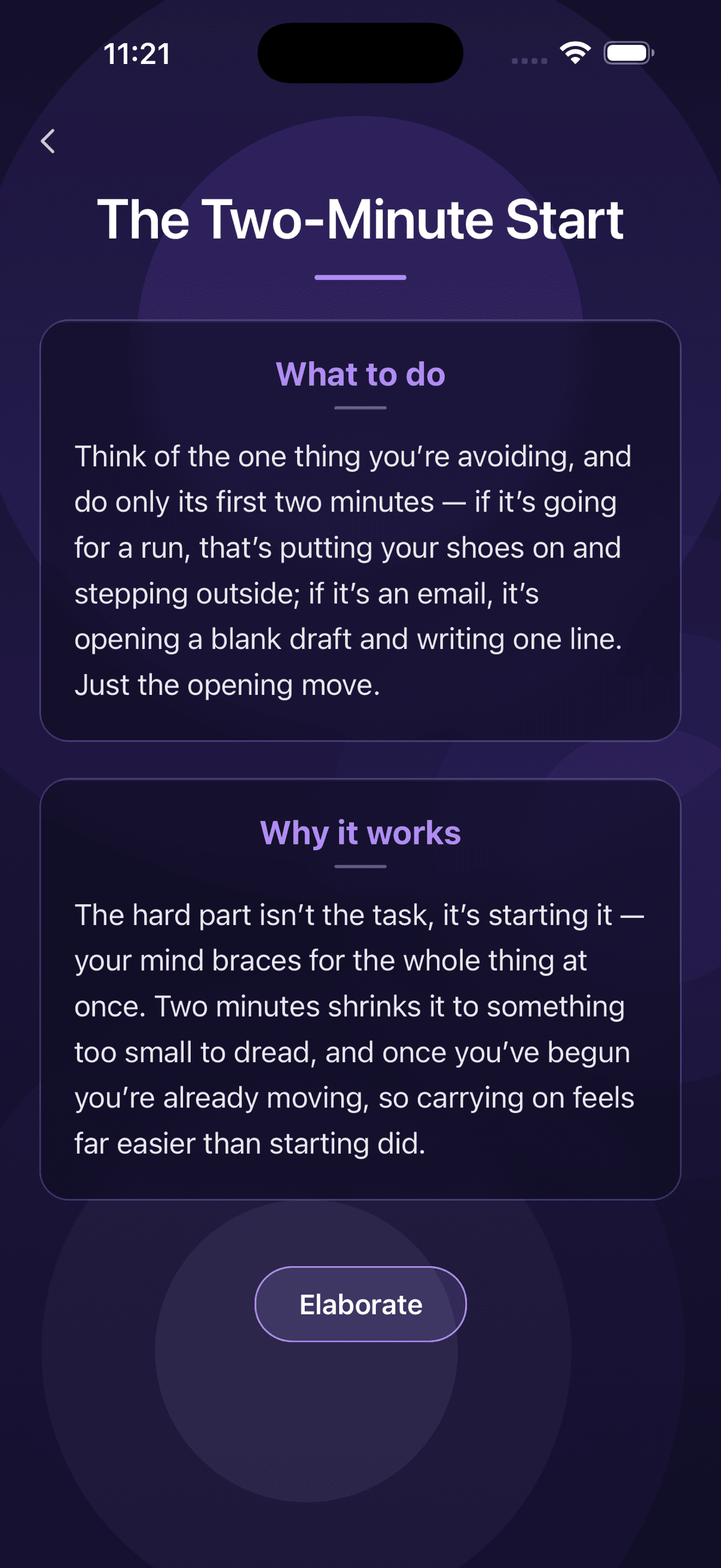 A Growth tip — what to do, and why it works